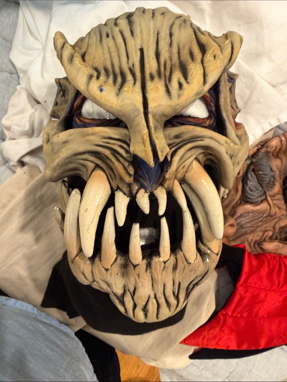 Monster Fang Full-Head teen/adult Costume Mask - Beige